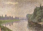 Albert Dubois-Pillet The Marne at Dawn oil painting on canvas